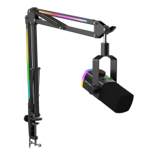FIFINE AmpliGame AM8PROT Dynamic Microphone Kit with RGB Boom Arm Stand